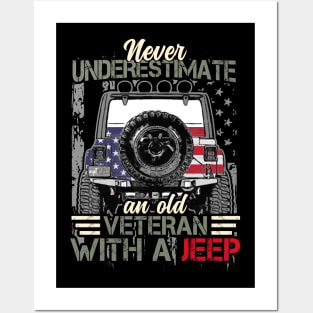 Jeep Veteran Grandpa Posters and Art